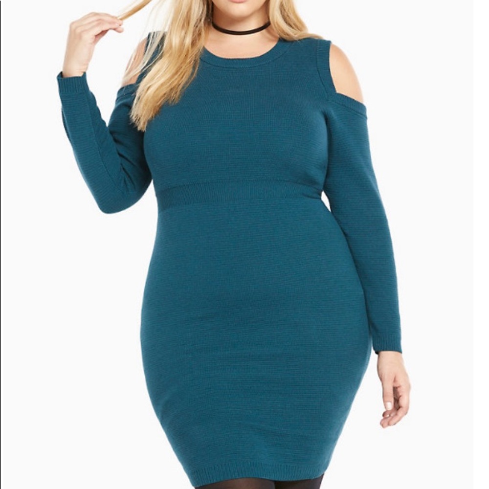 Teal Sweater Dress